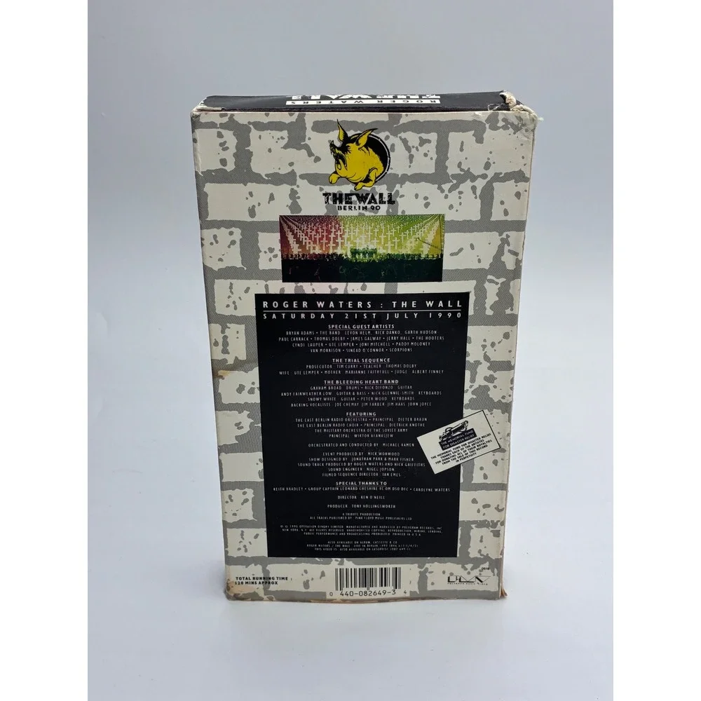 Roger Waters The Wall Live in Berlin 1990 VHS Tape with Box